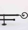 Black 19 mm Iron Curtain Rod with Iron Finial