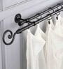 Black 19 mm Iron Curtain Rod with Iron Finial