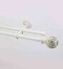 Premium 19mm Iron Curtain Rod with Blue Ceramic Finial
