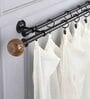 Brown 19mm Iron Curtain Rod with Finial