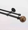 Brown 19mm Iron Curtain Rod with Finial