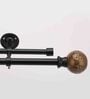 Brown 19mm Iron Curtain Rod with Finial