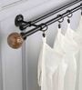 Brown 19mm Iron Curtain Rod with Finial