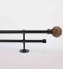 Brown 19mm Iron Curtain Rod with Finial