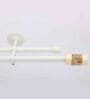 White Premium 19mm Iron Curtain Rod with Marble Finial