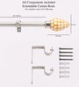 19mm Iron Curtain Rod with Mother Of Pearl Finial