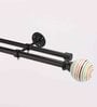 Round Premium 19mm Iron Curtain Rod with Multi Colour Ceramic Finial