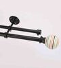Premium 19mm Iron Curtain Rod with Multi Colour Ceramic Finial