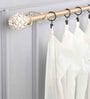 Premium 19 mm Iron Curtain Rod with Wooden Finial