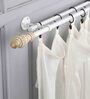 Premium 19mm Iron Curtain Rod with Beige Wooden Finial