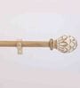 Premium 19 mm Iron Curtain Rod with Wooden Finial
