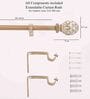 Premium 19 mm Iron Curtain Rod with Wooden Finial