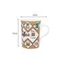 Coffee Time 320ml White & Brown Ceramic (Set of 2) Coffee Mug