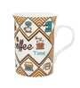 Coffee Time 320ml White & Brown Ceramic (Set of 2) Coffee Mug