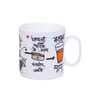 Premium 320ml White & Black Ceramic (Set of 2) Coffee Mug