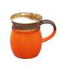 Premium 320ml Orange & Brown Ceramic Coffee Mug