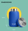Premium 500ml Blue Colour Stainless Steel Airtight Jar Container
