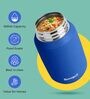 Premium 500ml Blue Colour Stainless Steel Airtight Jar Container
