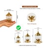 (1Pc) Gold Metal Akhand Jyot Diya