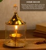 (1Pc) Gold Metal Akhand Jyot Diya