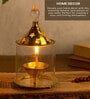 (1Pc) Gold Metal Akhand Jyot Diya