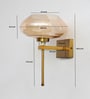 Premium Amber Kachori Glass Wall Sconce