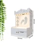 Premium Art of Mor Pankh White Wooden Temple for Home with Inbuilt Focus Light & Spacious Shelf