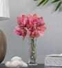 Premium Artificial Orchid Flower Bunch with 6 Flower Heads (Pink)
