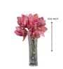 Premium Artificial Orchid Flower Bunch with 6 Flower Heads (Pink)