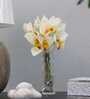 Premium Artificial Orchid Flower Bunch with 6 Flower Heads(White) Premium Artificial Orchid Flower Bunch with 6 Flower Heads(White)