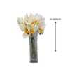 Premium Artificial White Orchid Flower Bunch (White)