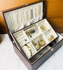Brown Premium Big Jewellery Storage Box With Pocket Organizer