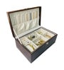 Brown Premium Big Jewellery Storage Box With Pocket Organizer