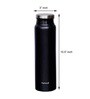 Premium Thermosteel 1 Ltr Black Stainless Steel Bottle