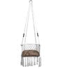 Premium C shape Fabric Swing in White & Brown Colour