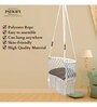 Premium C shape Fabric Swing in White & Brown Colour
