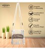 Premium C shape Fabric Swing in White & Brown Colour