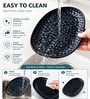 Black Ceramic Oval Appetizer Serving Plate