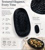 Black Ceramic Oval Appetizer Serving Plate