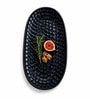 Black Ceramic Oval Appetizer Serving Plate