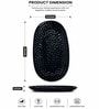 Black Ceramic Oval Appetizer Serving Plate