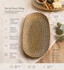 Brown Ceramic Oval Appetizer Serving Plates (Set Of 2)