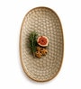 Brown Ceramic Oval Appetizer Serving Plate