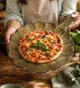 Rustic Ceramic Pizza Platter With Handle