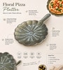 Rustic Ceramic Pizza Platter With Handle