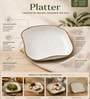 White Ceramic Square Wave Platter