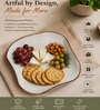 White Ceramic Square Wave Platter