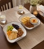 White Ceramic Square Wave Platter