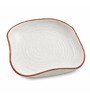 White Ceramic Square Wave Platter