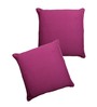 Purple Solid Cotton 24 x 24 Inches Cushion Covers (Set of 2)